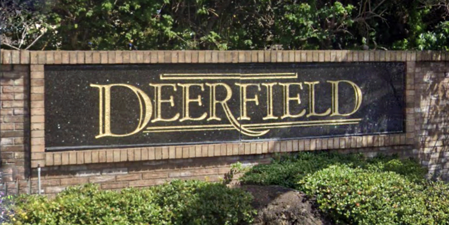deerfield entrance sign